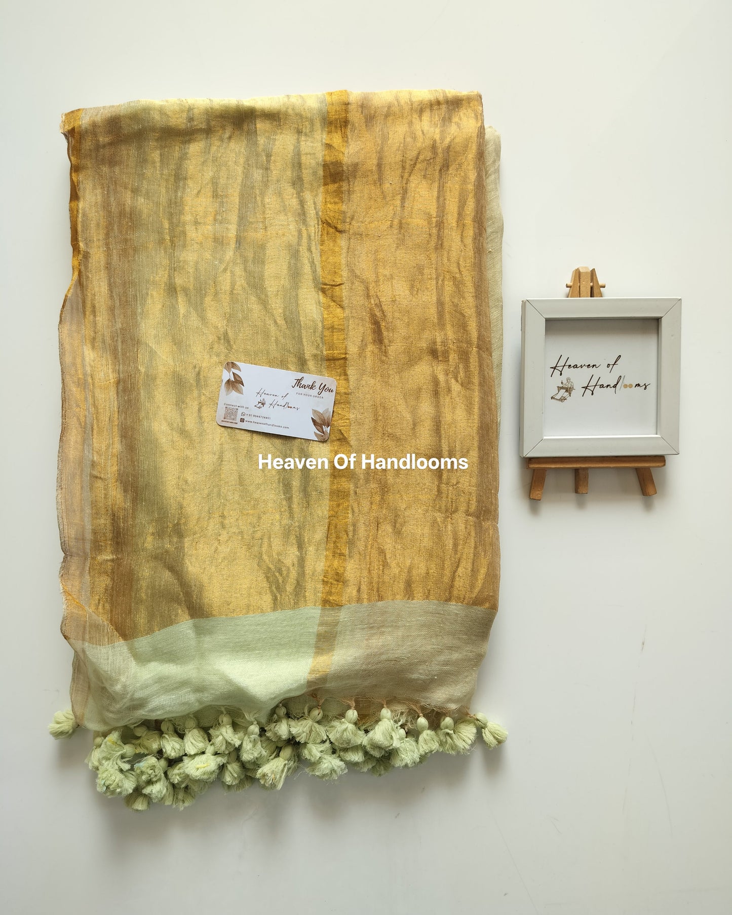 Linen by Linen - Pista Green Tassels