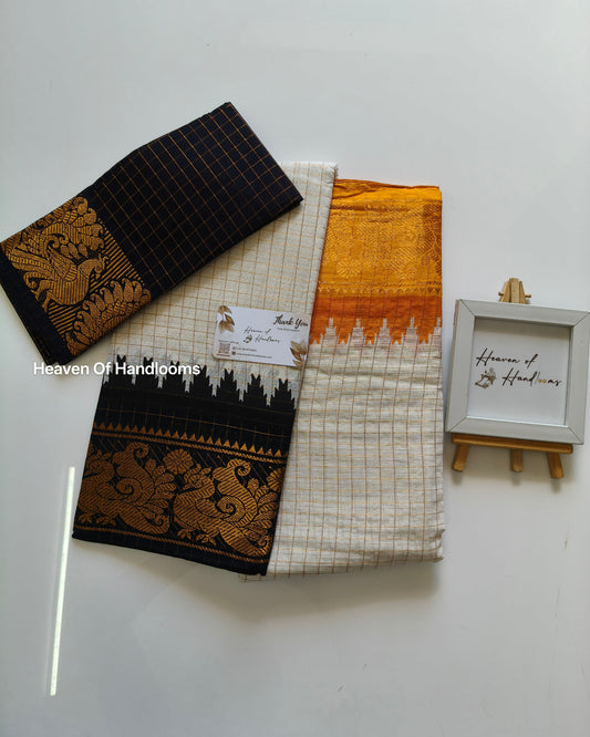 GANGA JAMUNA Black with Yellow