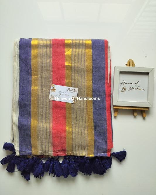Onam-Vishu Saree -Blue Border