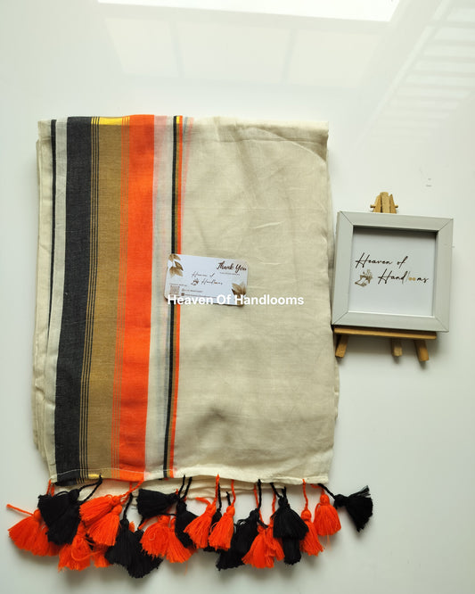 Onam-Vishu Saree -Saffron