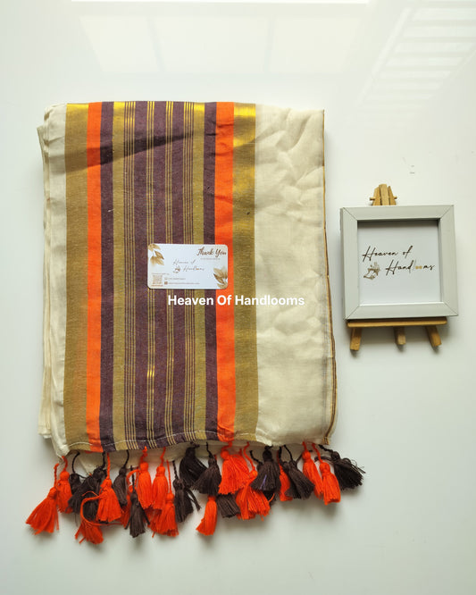 Onam-Vishu Saree -Orange