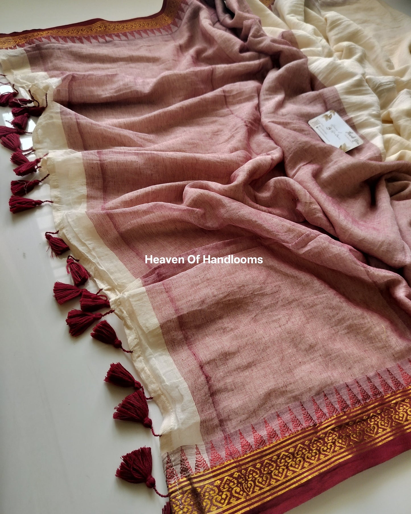 Onam-Vishu Saree -Maroon Kopuram