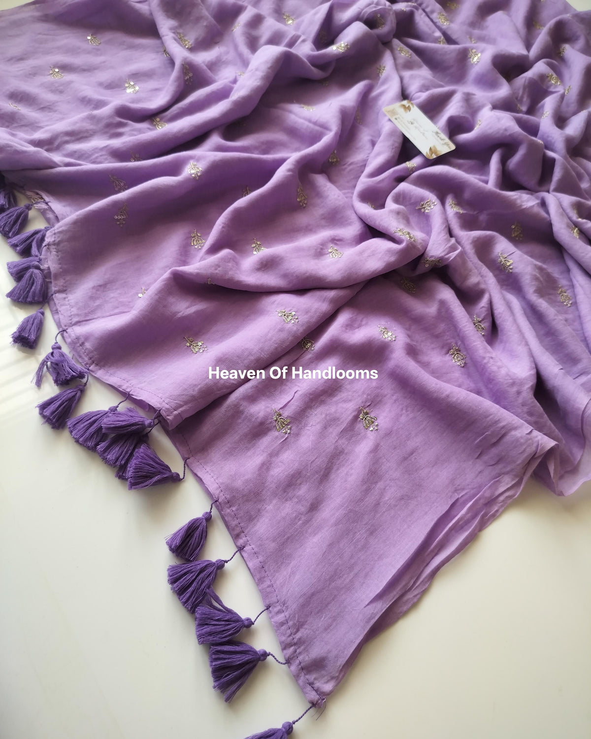 Festive Saree - Lilac Floral Seq