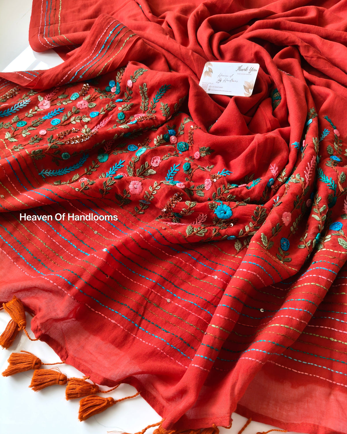 Premium Hand Stitch - Rust Red