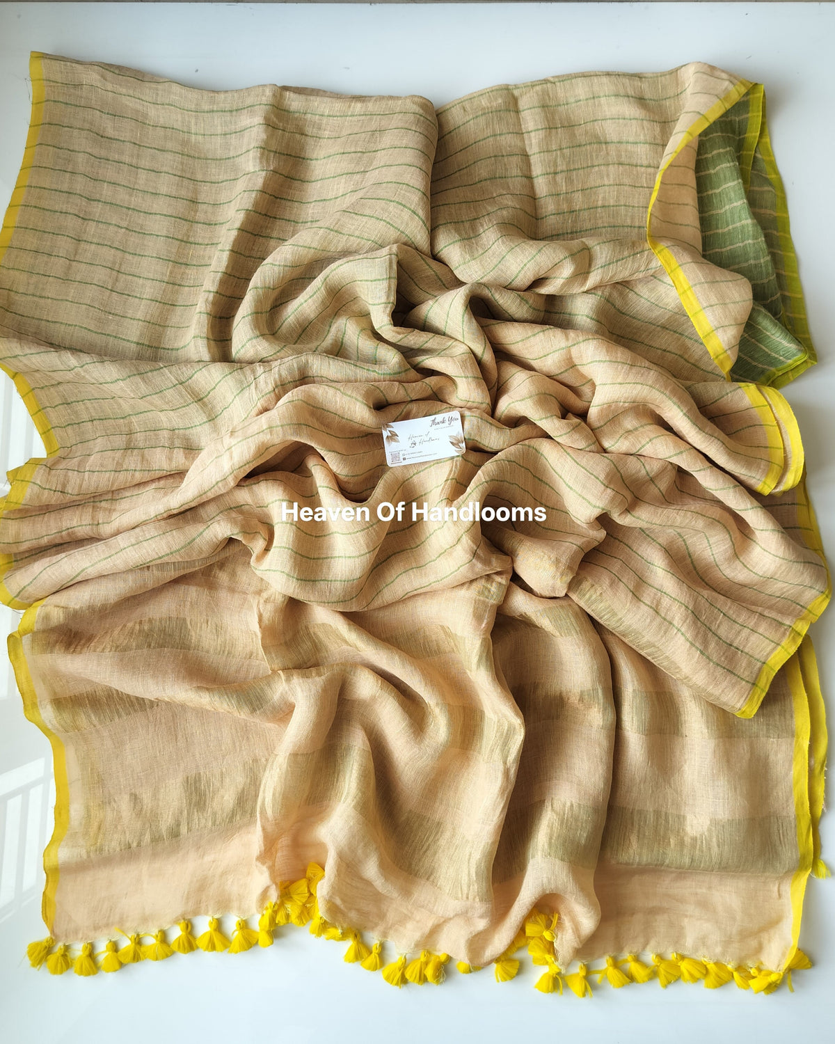 Linen by Linen - Pastel Yellow Border
