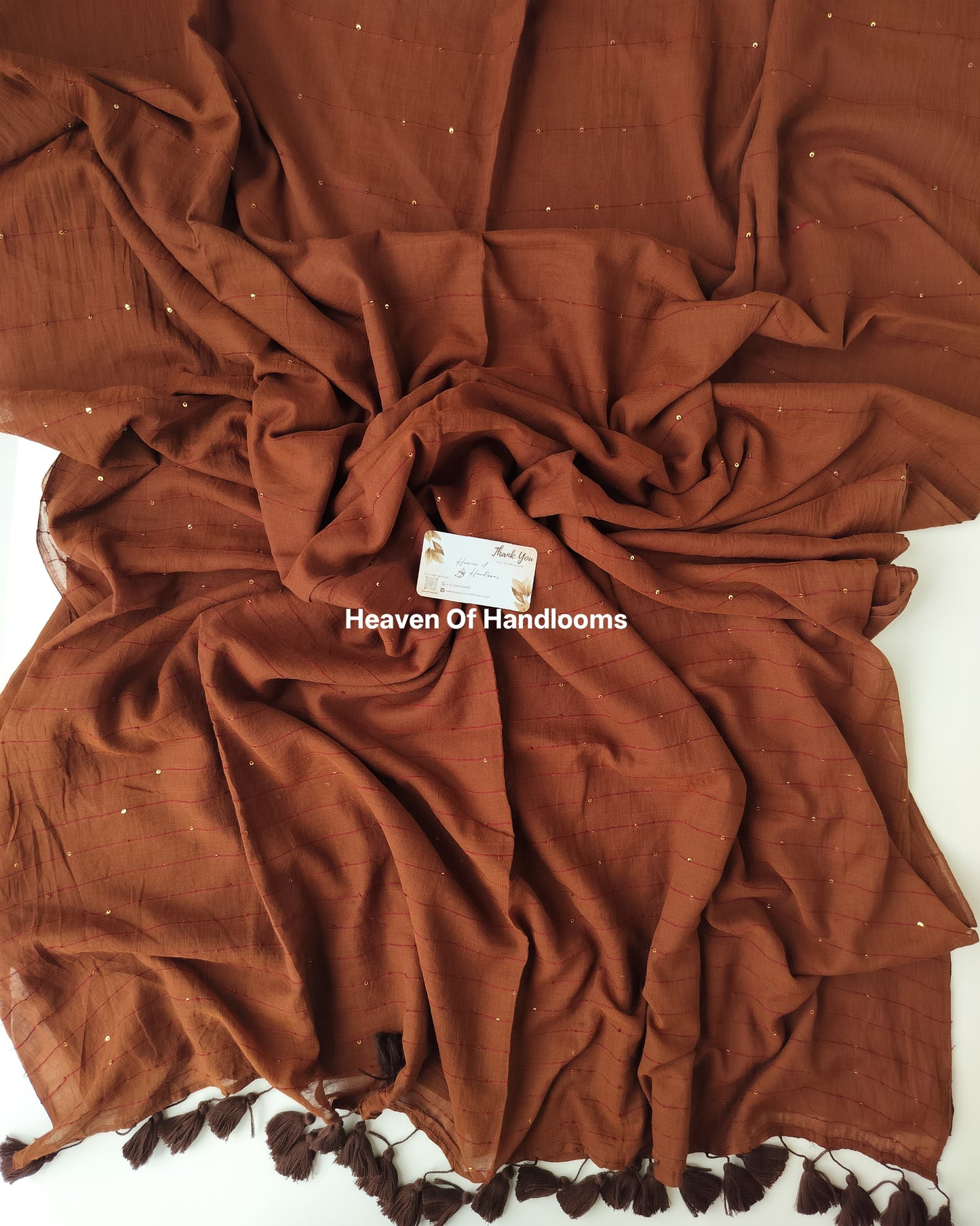 Contemporary Saree - Brown Jonaki