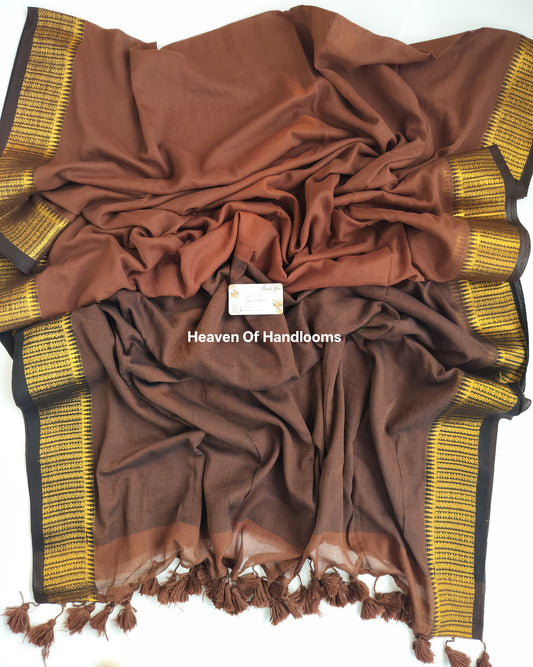 Festive Saree - Brown Kanchi