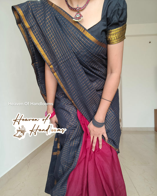 Black Pallu Ruthratcham