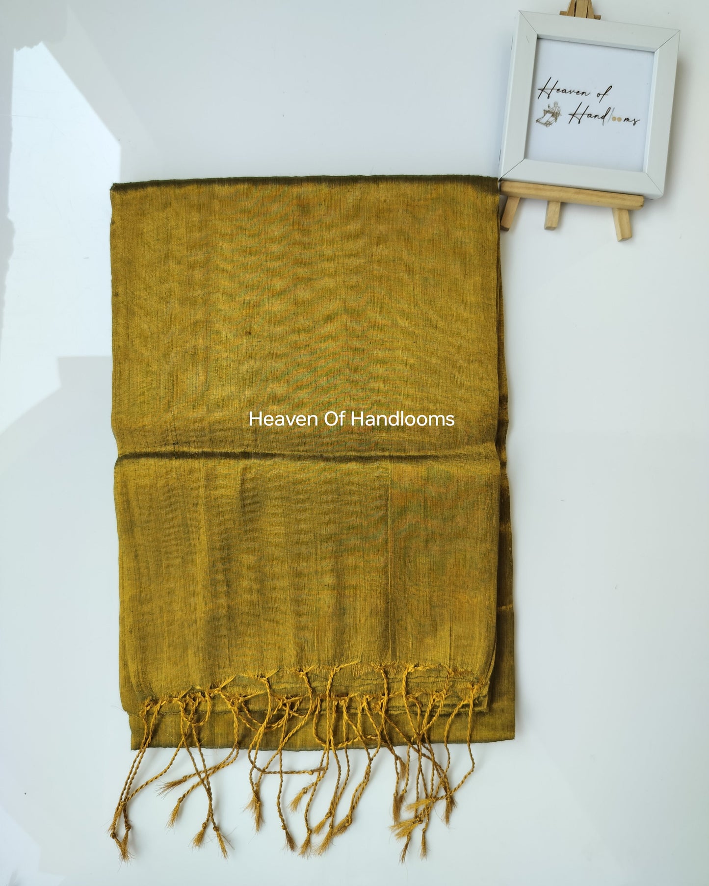Tissue Saree - Golden Yellow