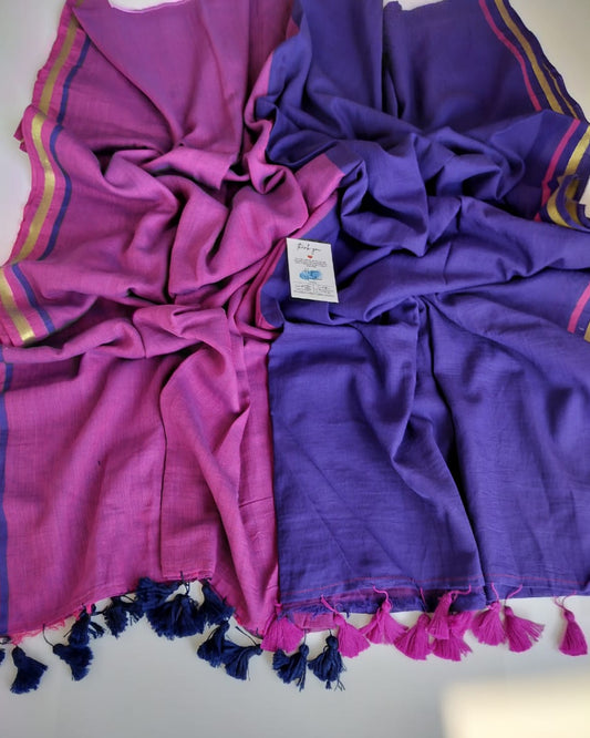 Festive Saree - Half and Half Purple