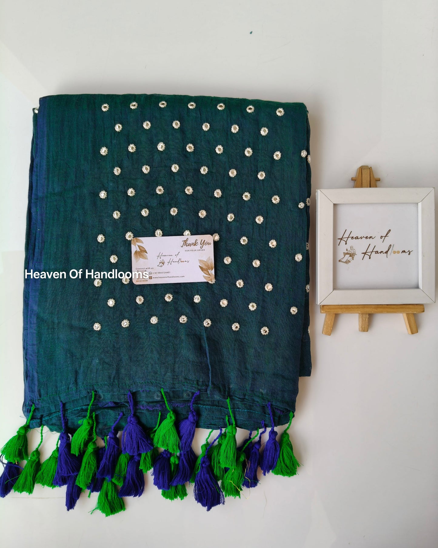 Festive Saree - Peacock All Over Gini