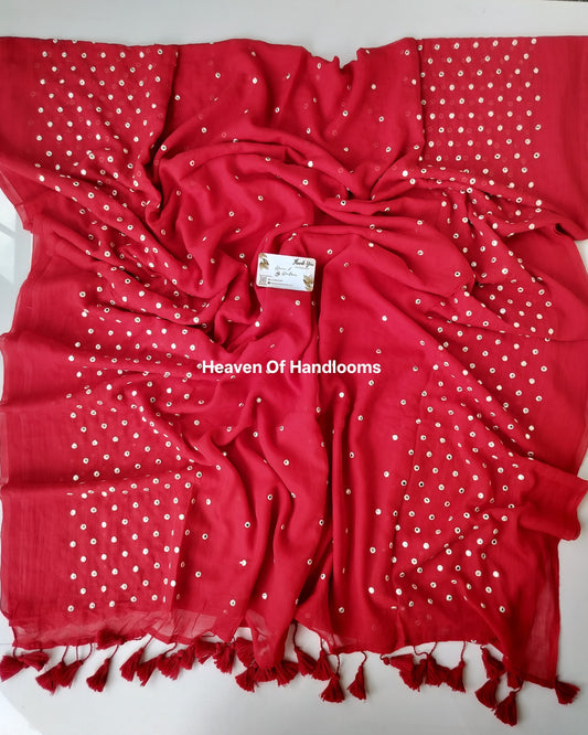 Festive Saree - Red All Over Gini