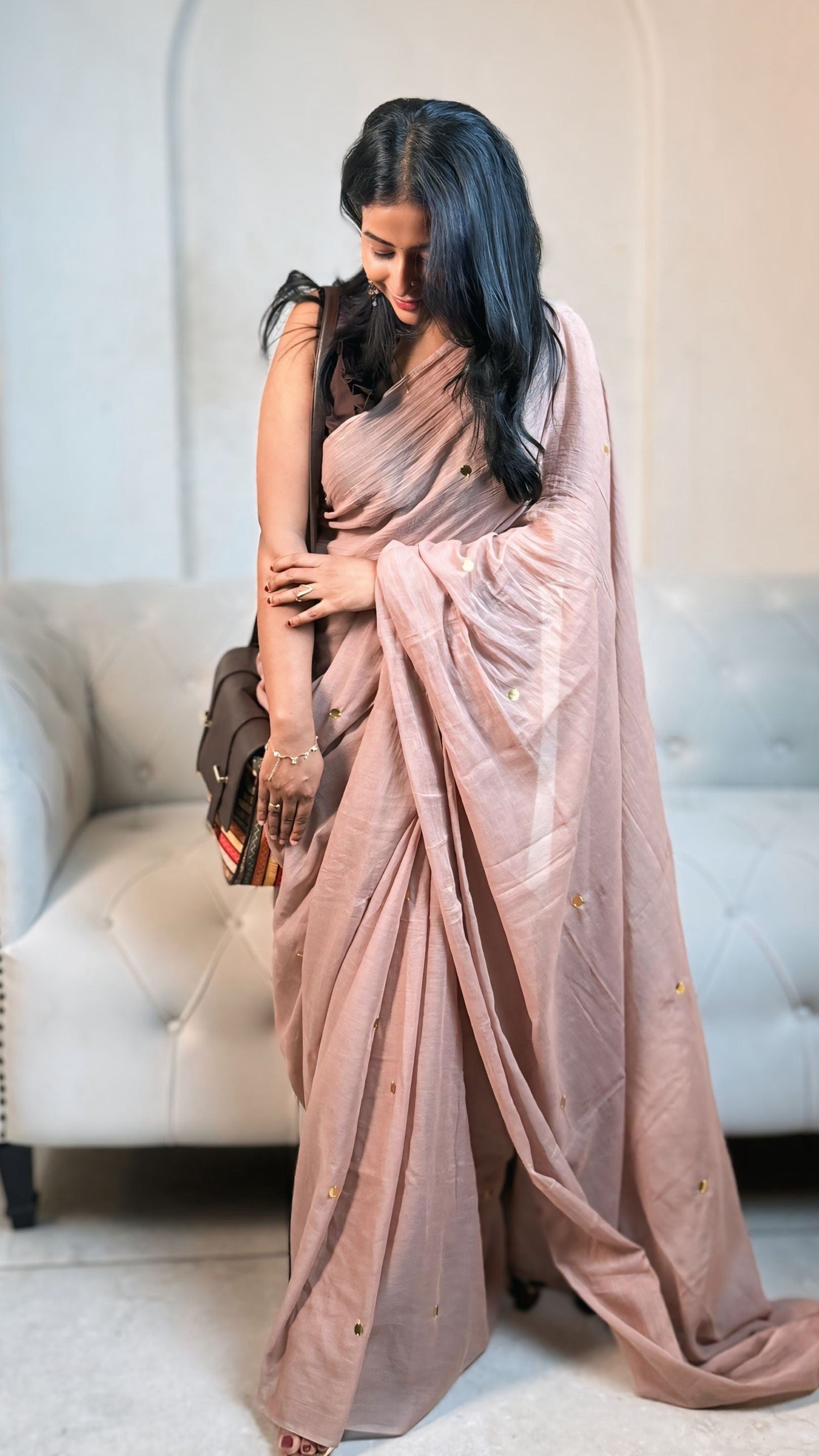 Festive Saree - Choco Gini