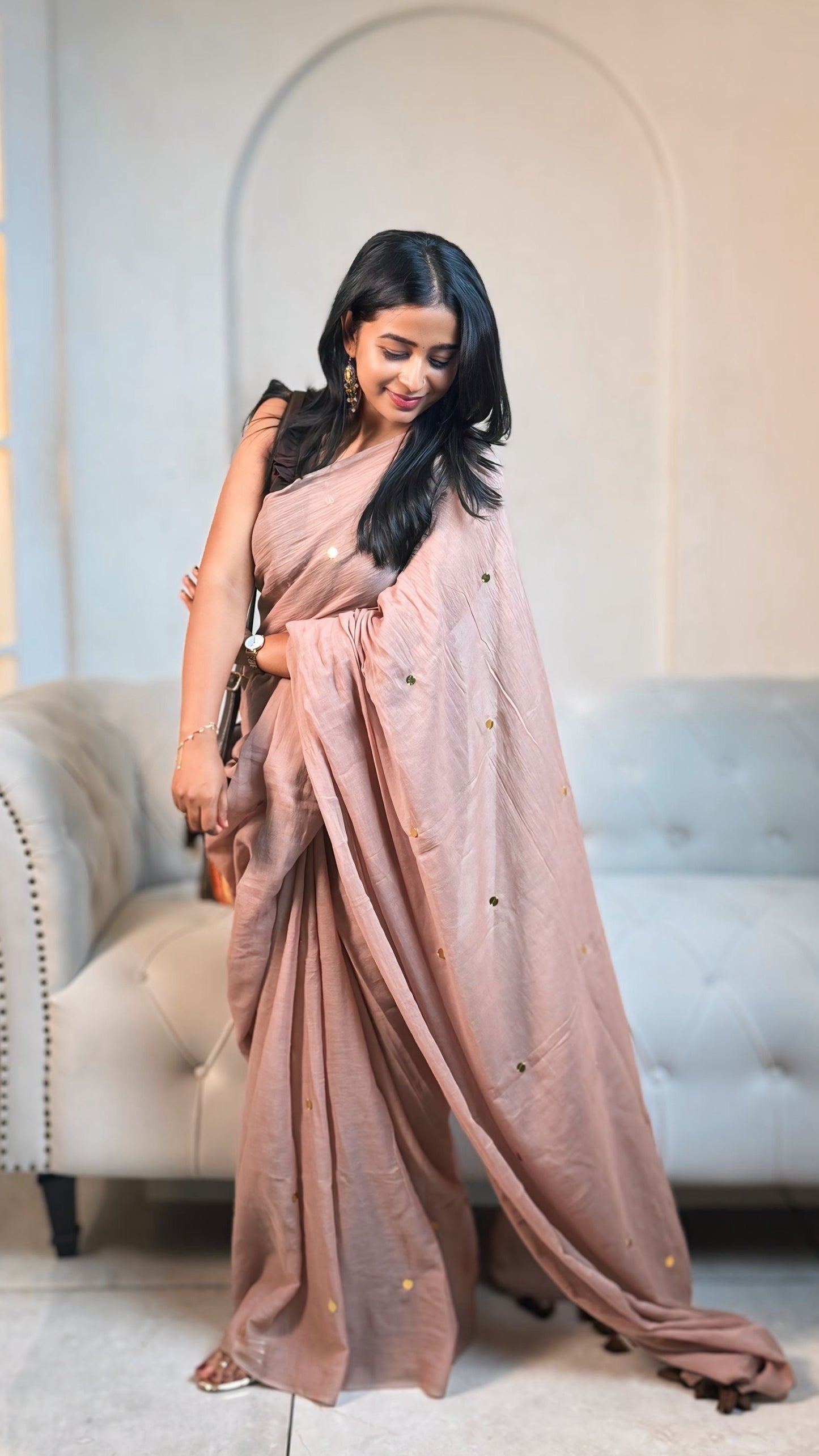 Festive Saree - Choco Gini