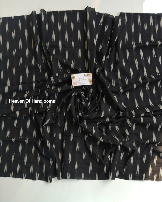 Blouse Material - Black Ikkat