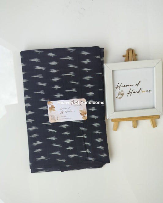 Blouse Material - Black Ikat