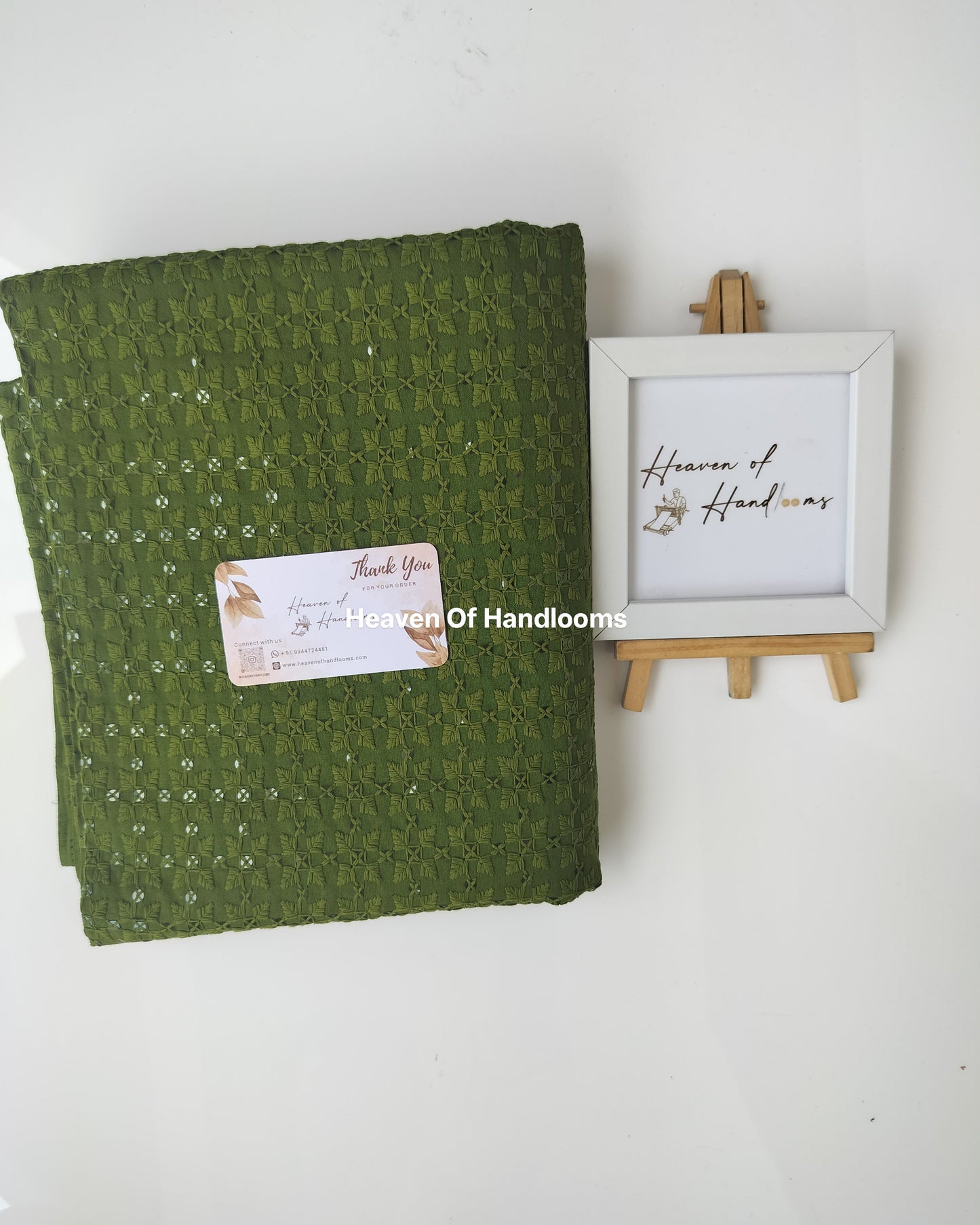 Blouse Material - Dark Olive Aqaba