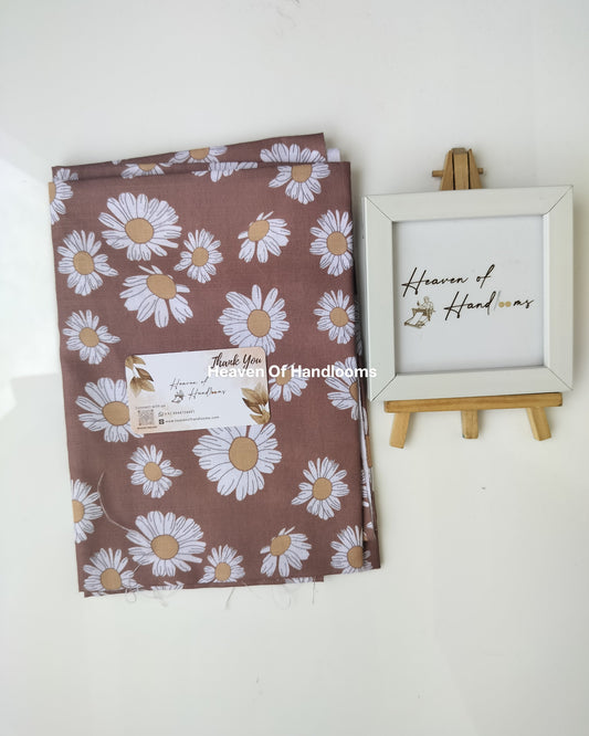 Blouse Material - Dusky Borwn floral