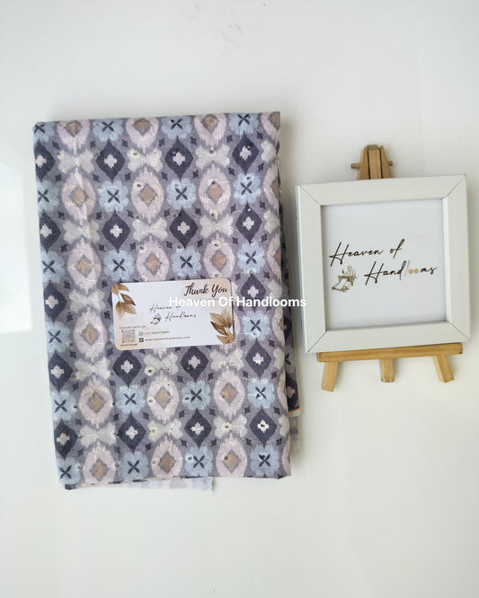 Blouse Material - Grey Print