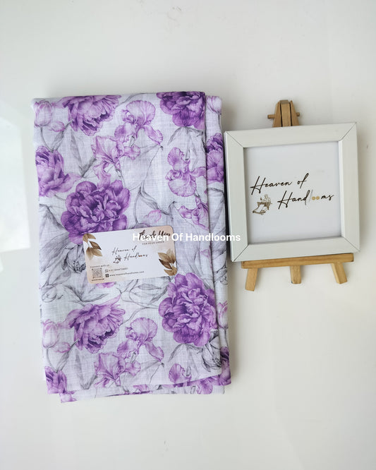 Blouse Material - Lavender Floral
