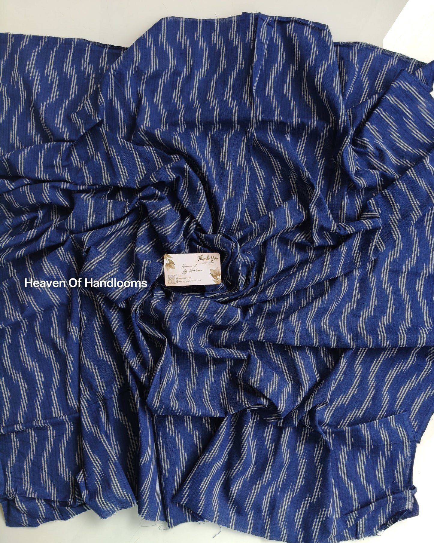 Blouse Material - Navy Ikkat