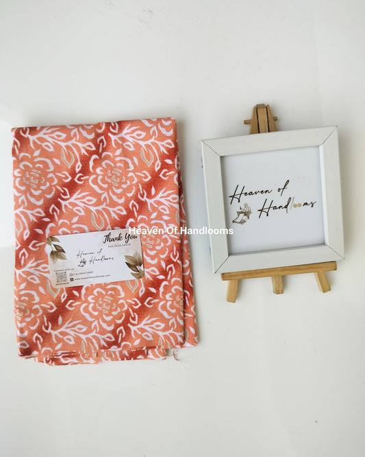 Blouse Material - Peach Dye Rose
