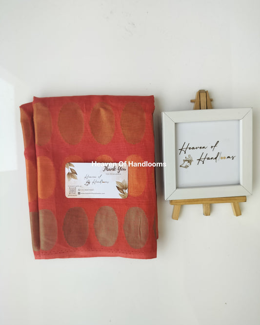 Blouse Material - Peach Oval