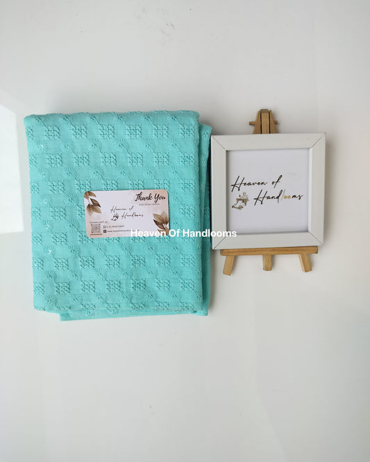 Blouse Material - Sea Blue Aqaba