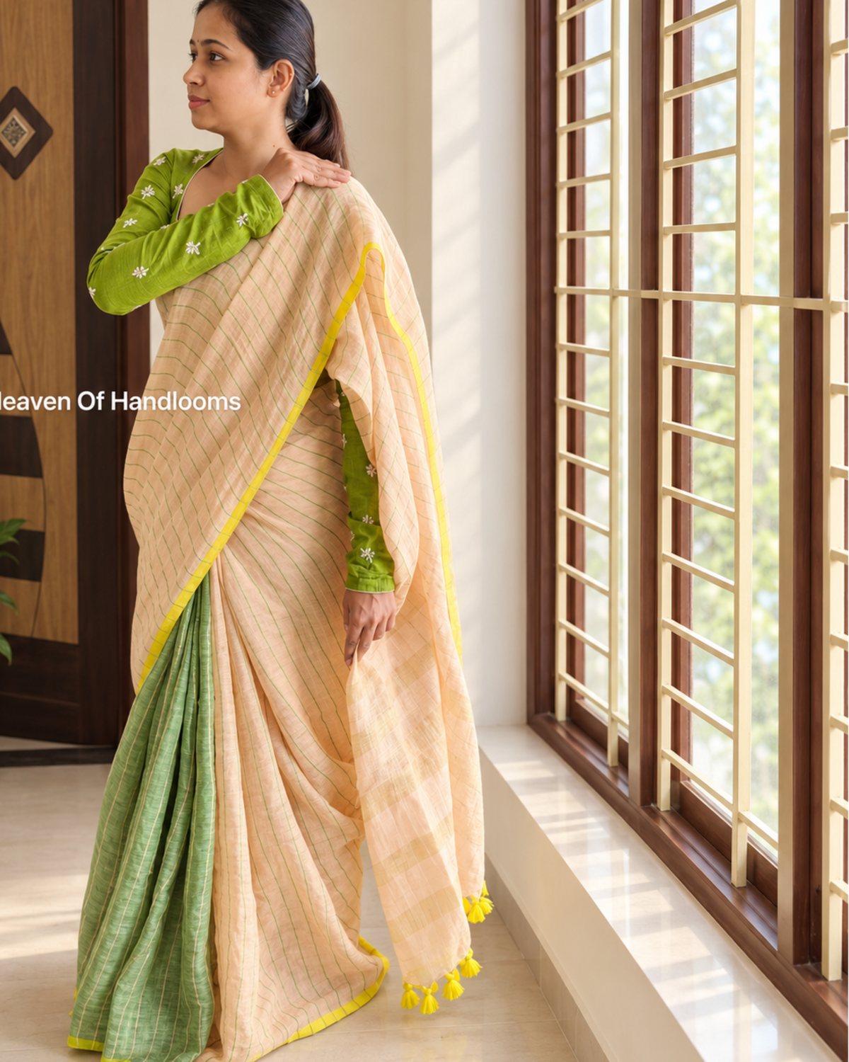 Linen by Linen - Pastel Yellow Border