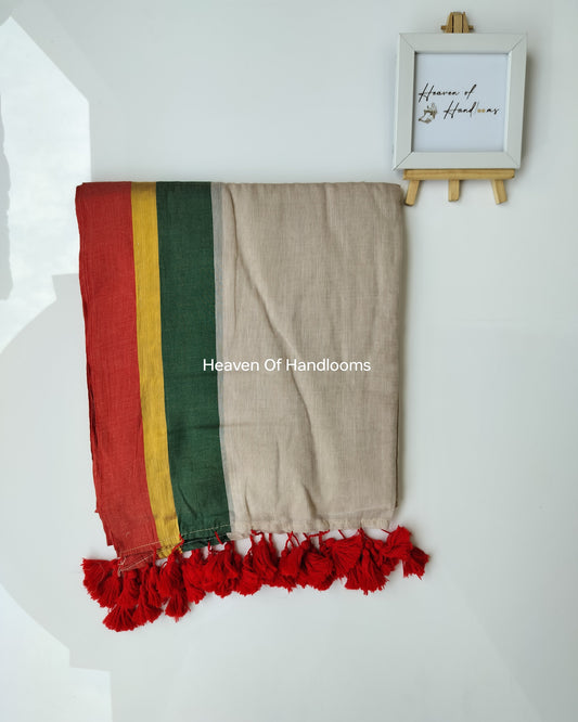 Onam-Vishu Saree - Tri Colour