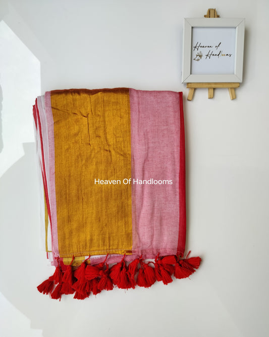 Onam-Vishu Saree - Red Pallu