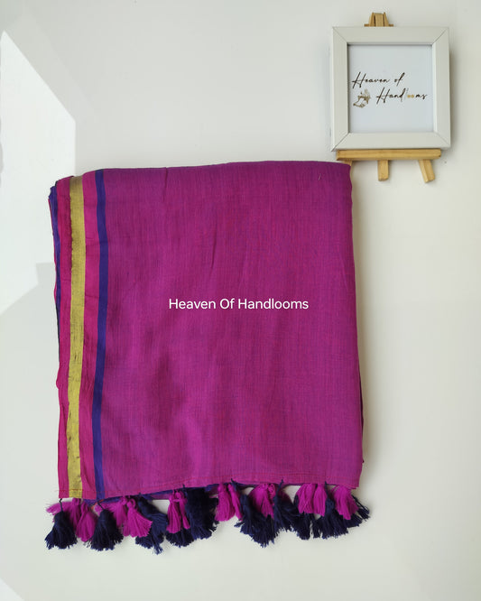 Festive Saree - Half and Half Purple