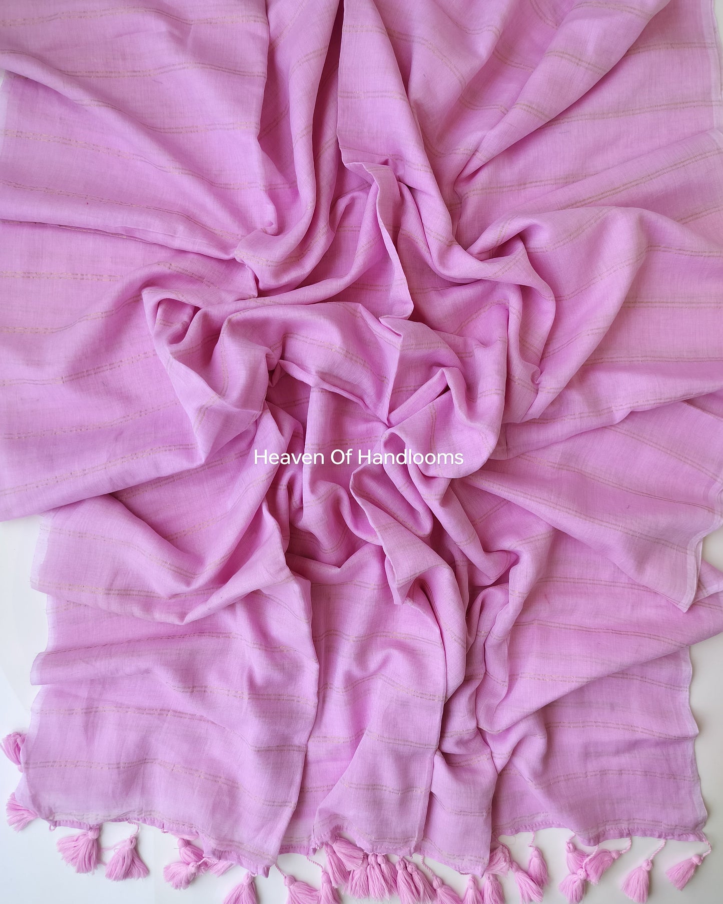 Contemporary Saree - Pastal Pink with Double Zari Lines