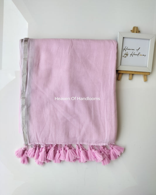 Corporate Choice  - Baby Pink with Sliver Zari