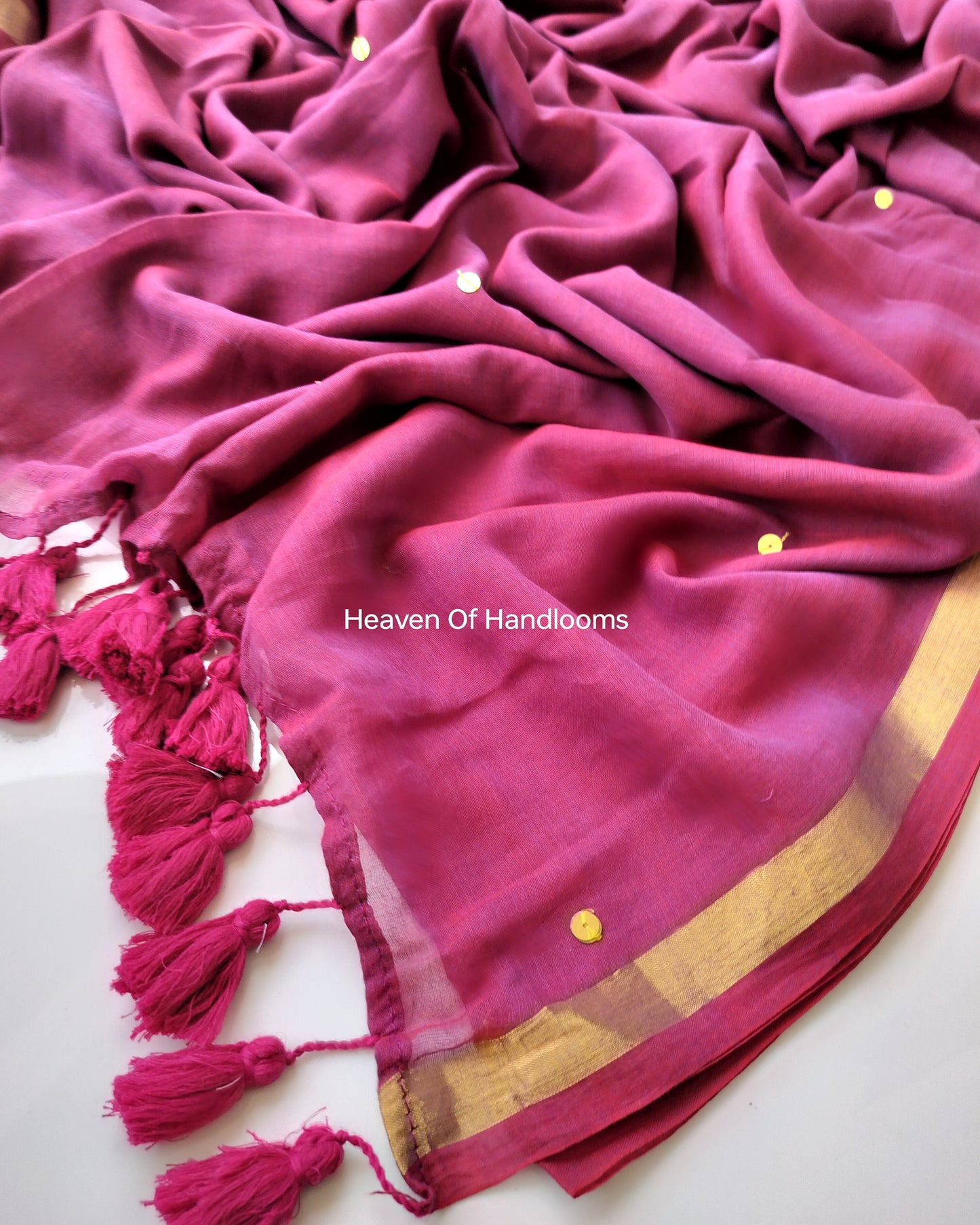 Festive Saree - Sindoor Gini Zari Border