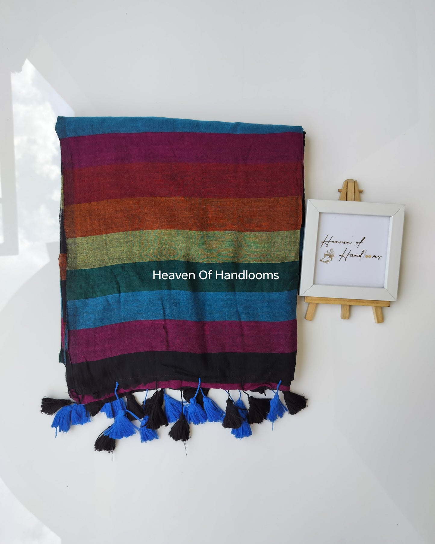 Contemporary Saree - Black Rainbow