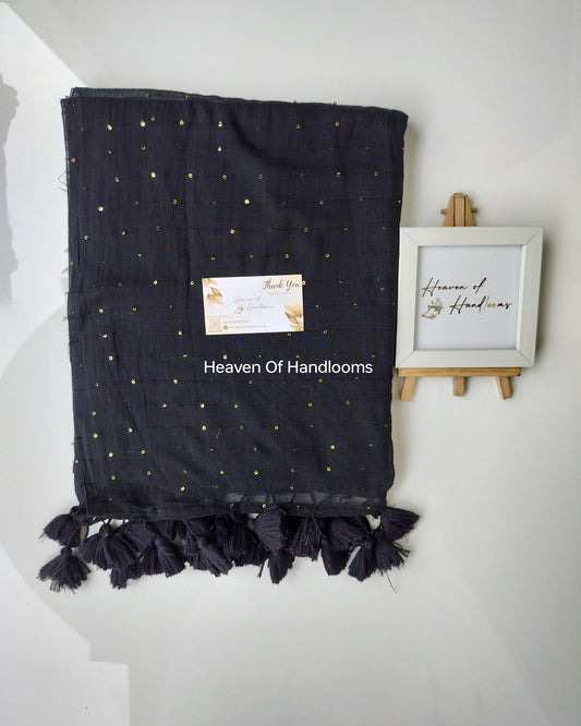 Contemporary Saree - Black Jonaki