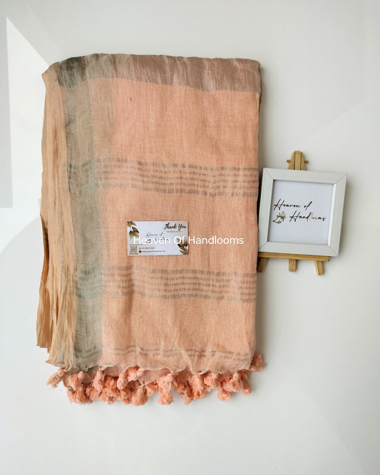Linen by Linen - Pastal Peach Check