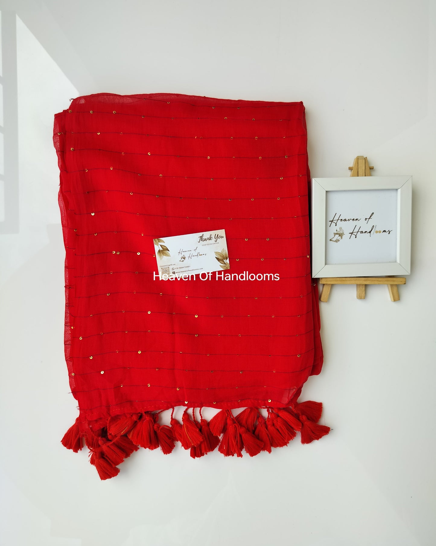 Contemporary Saree - Red Jonaki