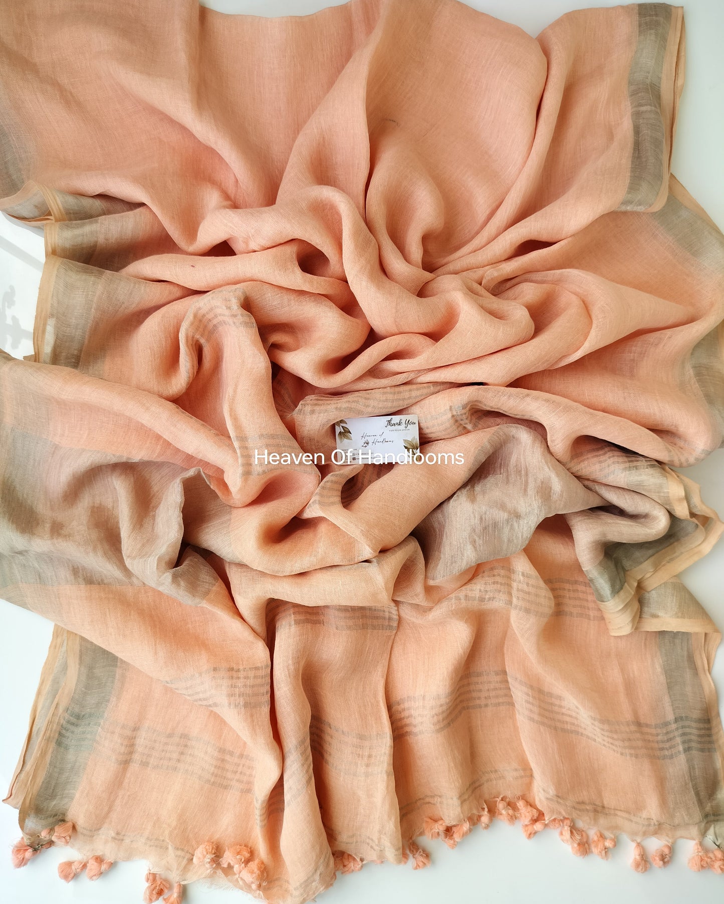 Linen by Linen - Pastal Peach Check