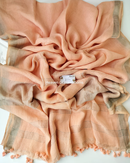 Linen by Linen - Pastal Peach Check