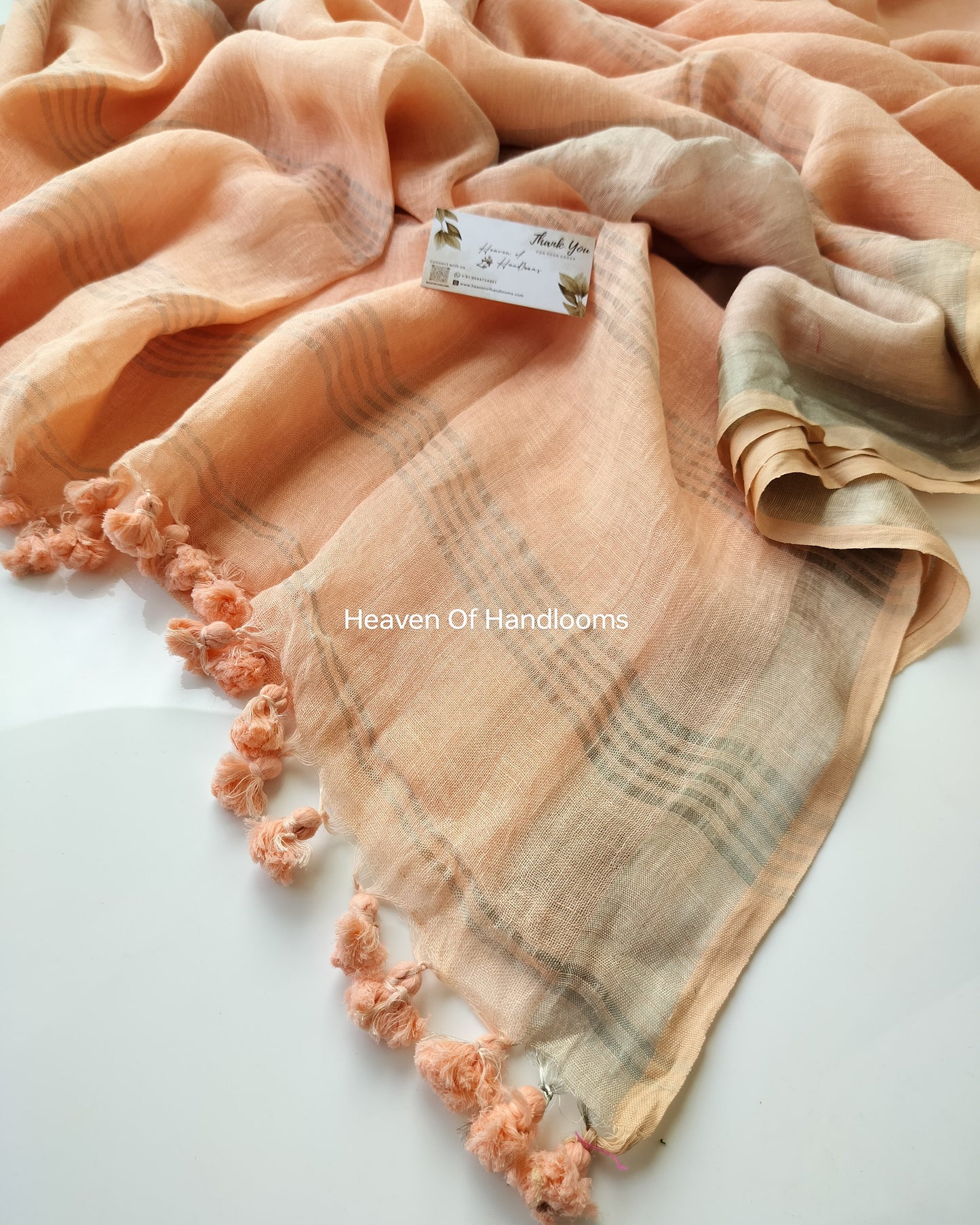 Linen by Linen - Pastal Peach Check