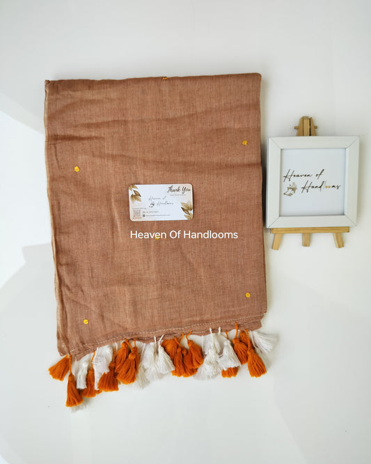 Festive Saree -  Muted Brown Gini