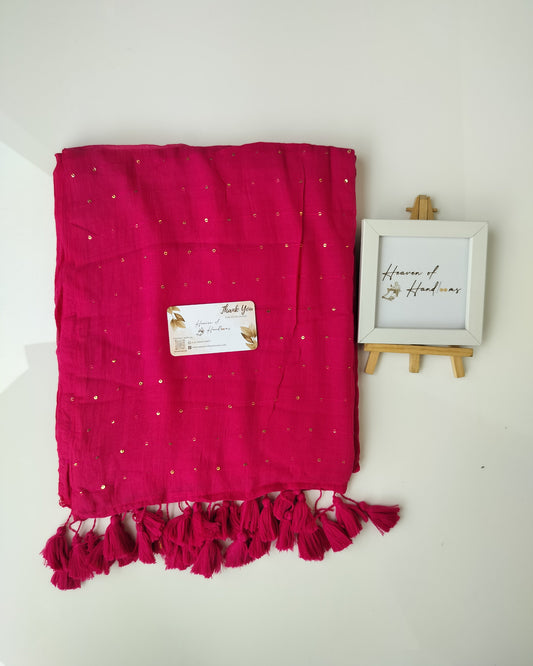 Contemporary Saree - Hot Pink Jonaki