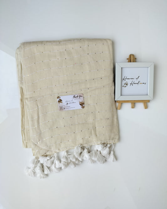 Contemporary Saree - Cream Jonaki