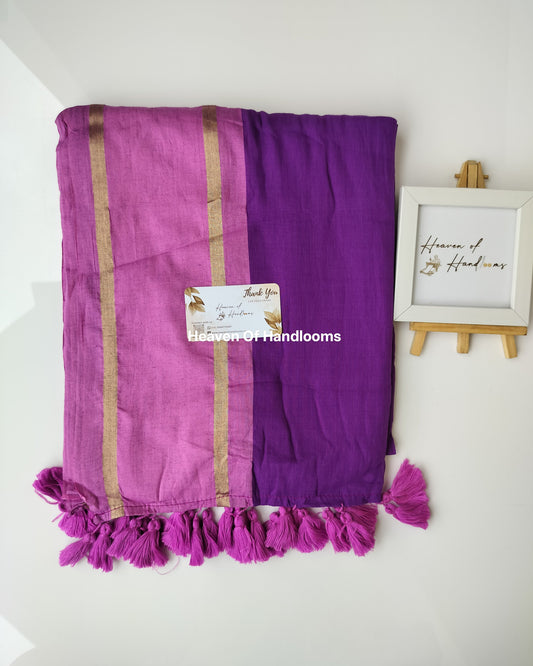 Festive Saree - Eminence with Golden Stripe