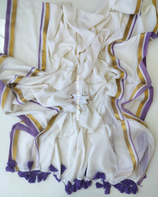 Onam-Vishu Saree - Purple Line