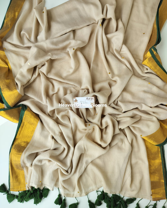 Onam-Vishu Saree - Green with Gini