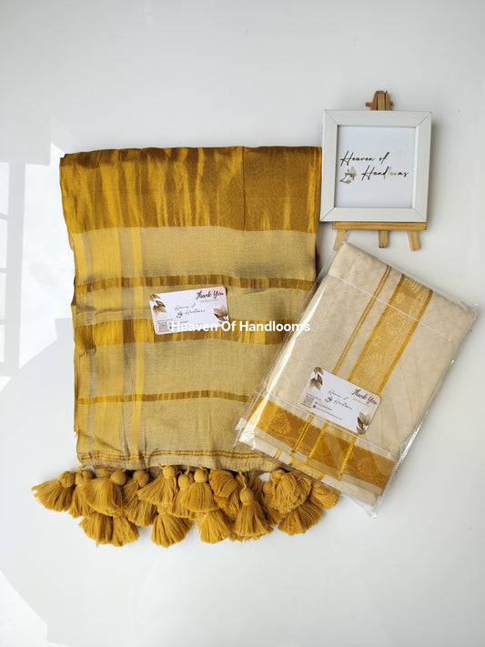 Onam vishu saree - Golden