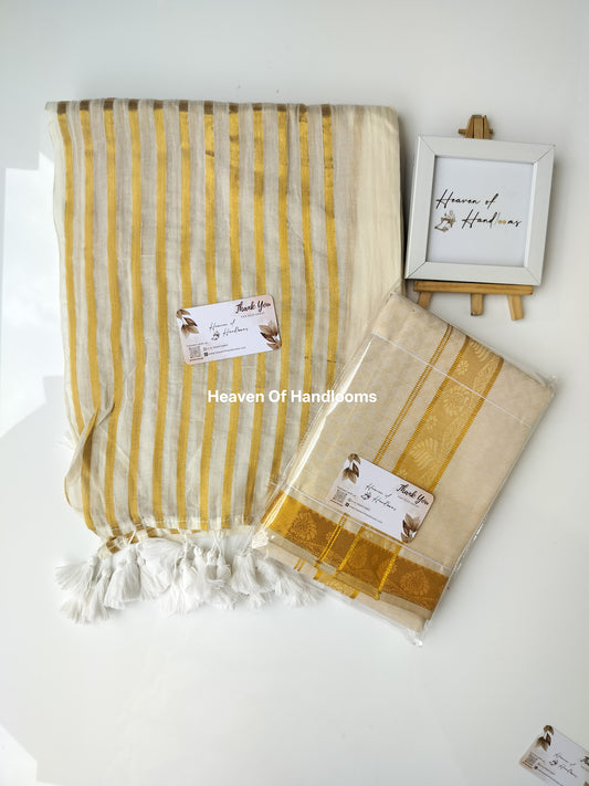 Onam vishu saree - Golden